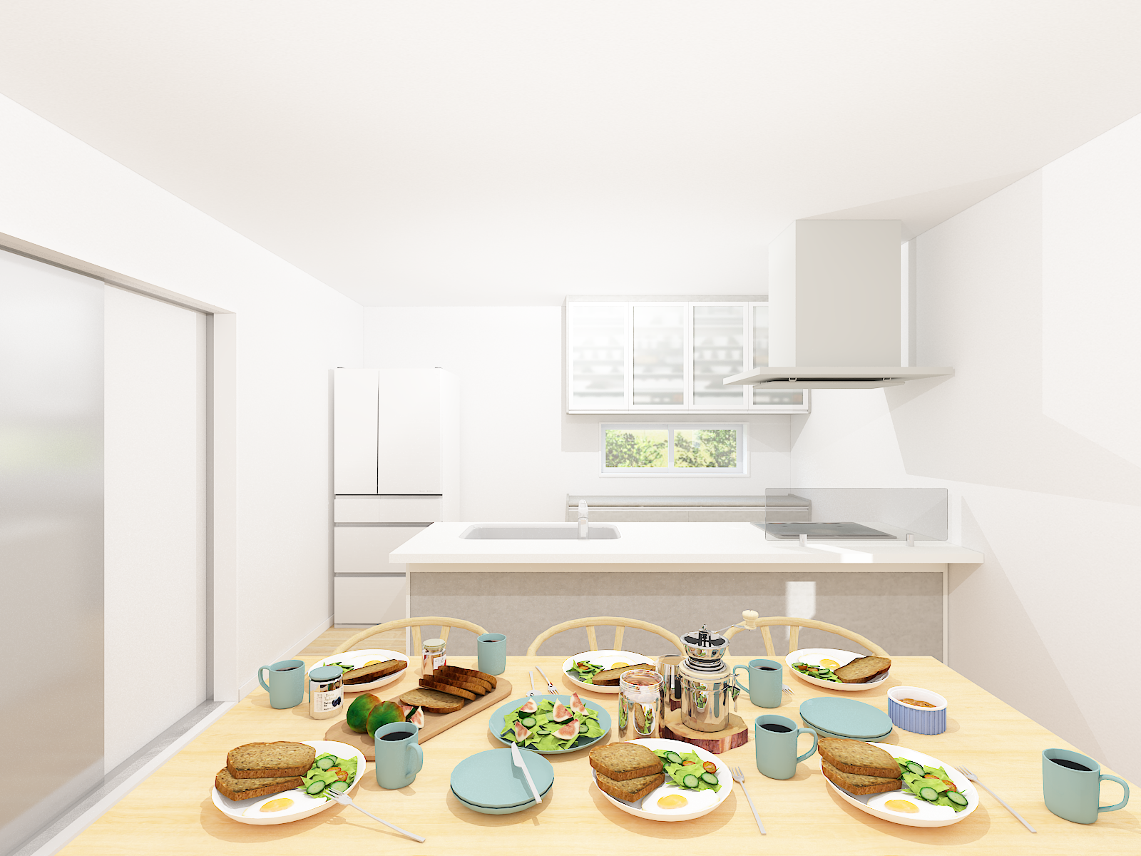 フラット対面キッチンイメージ